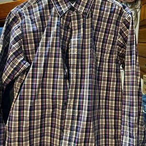 Ariat Men's Casual Plaid Shirt - Blue and Pink